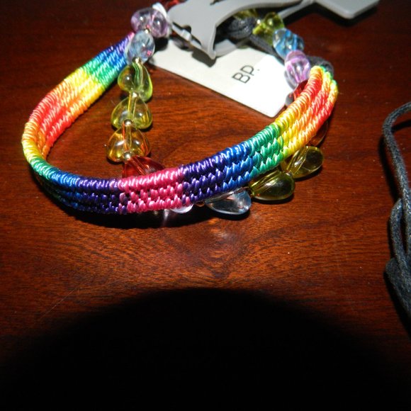 BP. Beaded Braided Rainbow Bracelet Lot Nordstrom - Picture 4 of 4